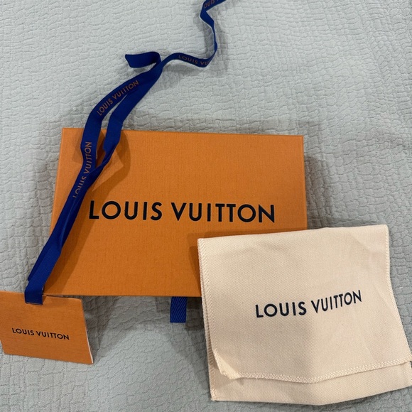 Louis Vuitton Other - Louis Vuitton Orange Gift Box, Dust Bag and Card with Blue Accent